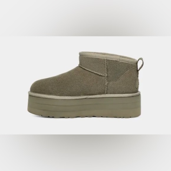 UGG | Ultra Mini Platform Boots In Moss Green Size 11 NEW - Picture 8 of 15